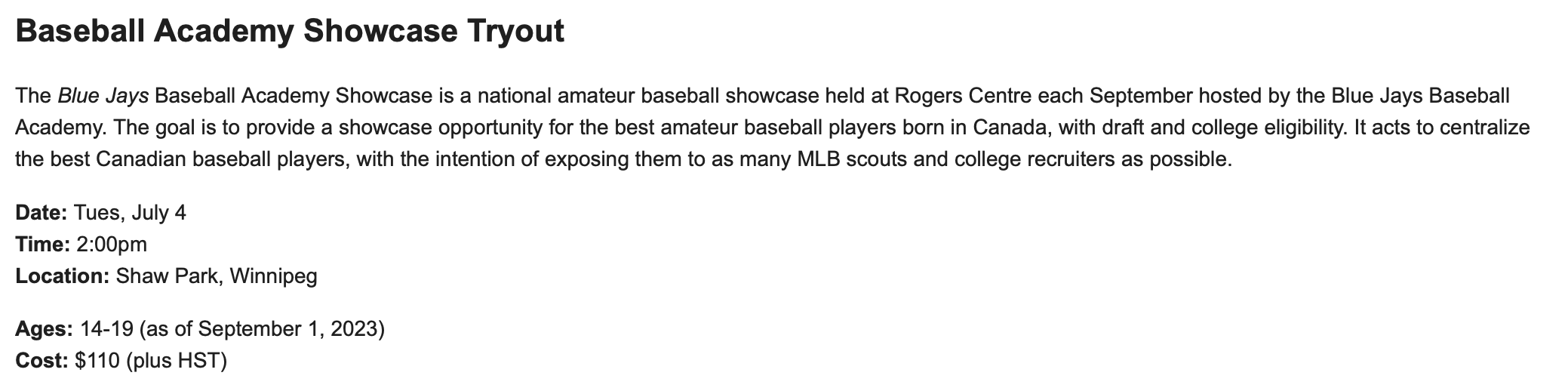 Blue Jays Academy